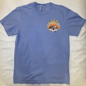 Comfort‎ Colors I Prevail Eye Flames T Shirt Mens Medium Blue Heavyweight Cotton
